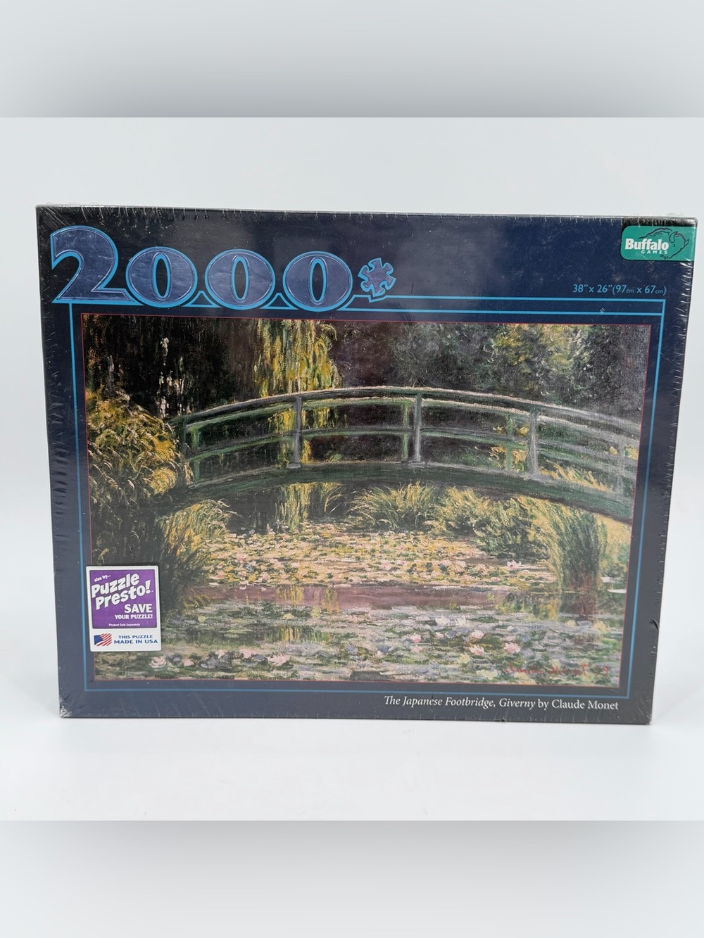BUFFALO GAMES PUZZLE 2000 Piece JAPANESE FOOTBRIDGE Giverny Jigsaw Claude Monet
